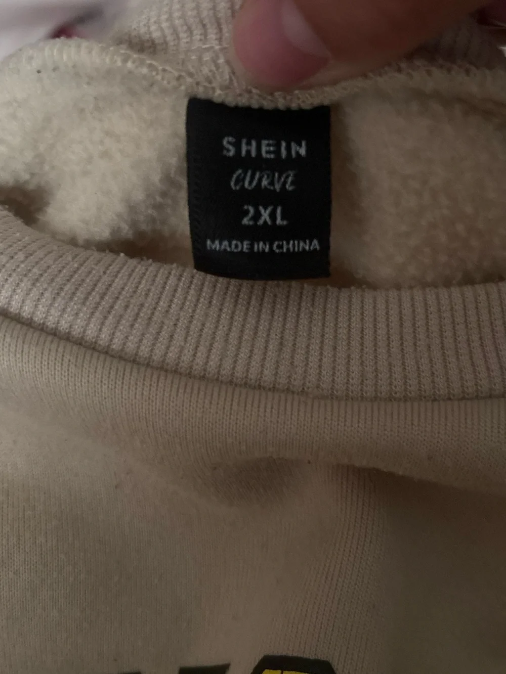 Beige SHEIN Crewneck Sweater
